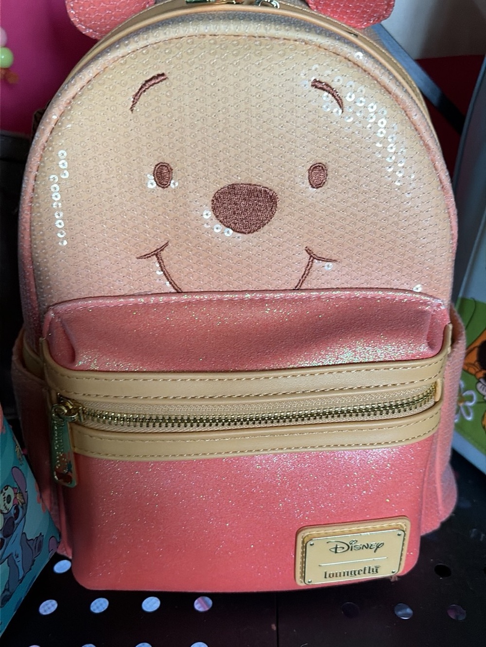 Loungefly Disney Winnie The Pooh Sequin and Sparkle Mini Backpack